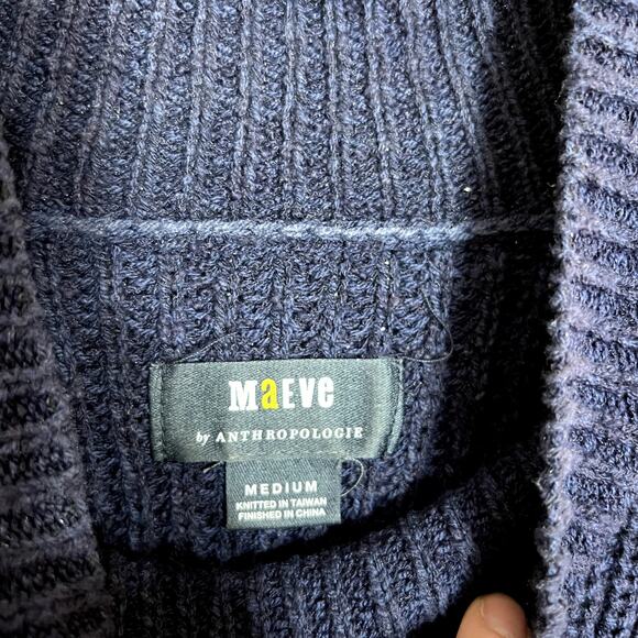 Anthropologie Maeve Blue Tunic Sweater - Picture 3 of 5